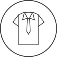 icono de vector de camisa y corbata