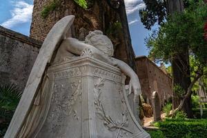 Fallen angel tomb grave in Rome Acatholic cemetery photo