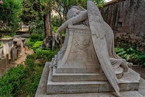 Fallen angel tomb grave in Rome Acatholic cemetery photo