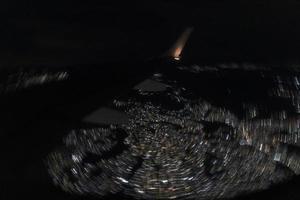 airport lights during landing photo