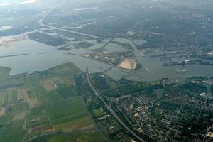 Amsterdam Harbor tunnel Aerial view panorama photo