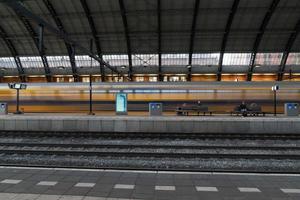 AMSTERDAM, NETHERLAND - FEBRUARY 25 2020 - Central station old town photo