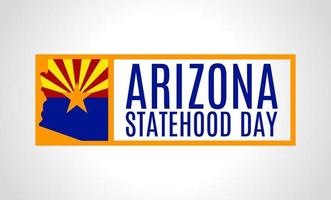 Happy Arizona Statehood Day template. Vector illustration