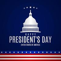 Happy President's day USA lettering template. Vector illustration. Suitable for Poster, Banners, background and greeting card.