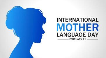 internacional madre idioma día vector ilustración.