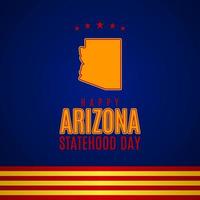 Happy Arizona Statehood Day template. Vector illustration