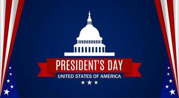 Happy President's day USA lettering template. Vector illustration. Suitable for Poster, Banners, background and greeting card.