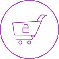 Unique Unlock Cart Vector Icon