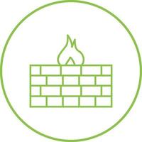Unique Firewall Vector Icon
