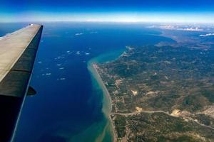 sicily coast catania etna volcano aerial view photo