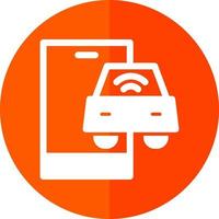 Connected Vehicle Vector Icon Design