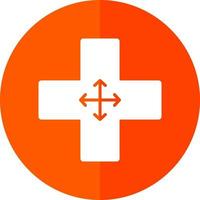 Four Way Intersection Vector Icon Design