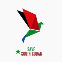 illustration vector of save south sudan perfect for print,campaign,etc.