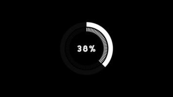 circular progresso Barra com percentagem video