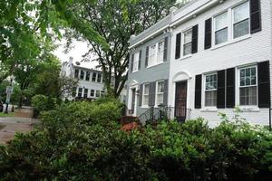 georgetown dc washington houses under the rain photo