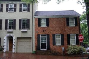 georgetown dc washington houses under the rain photo