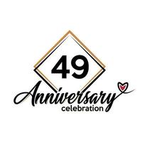 49 years anniversary celebration vector template design illustration