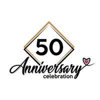 50 years anniversary celebration vector template design illustration