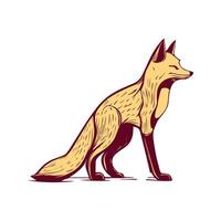 The Cunning Fox A Symbol of Intelligence and Adaptability, Mascot Logo Concept Vector Illustration Cartoon. Suitable For Logo, Wallpaper, Banner, Card, Book Illustration, T-Shirt, Sticker, Cover, etc