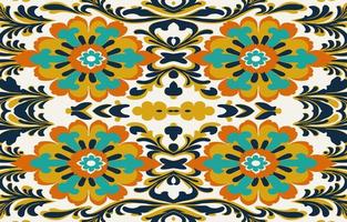 patrón floral de tela sin costuras. resumen tejido textil línea gráfico flor antigüedad. flores étnicas vector adornado elegante estilo retro vintage de lujo. diseño de impresión de arte floral para textiles, prendas de vestir.