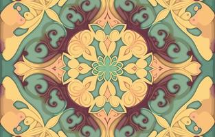 Flower mandala seamless pattern pastel tone. Abstract graphic fabric line modern elegant minimal vintage retro style. Design for texture textile print art design background wallpaper backdrop. vector
