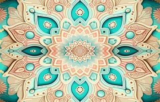 Flower mandala seamless pattern pastel tone. Abstract graphic fabric line modern elegant minimal vintage retro style. Design for texture textile print art design background wallpaper backdrop. vector