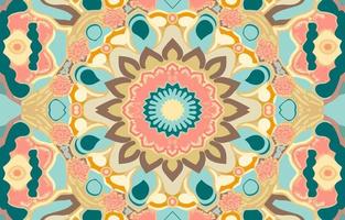 Flower mandala seamless pattern pastel tone. Abstract graphic fabric line modern elegant minimal vintage retro style. Design for texture textile print art design background wallpaper backdrop. vector