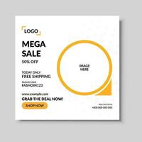Special offer mega sale banner background template design vector illustration.