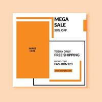 Special offer mega sale banner background template design vector illustration.