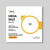 Special offer mega sale banner background template design vector illustration.