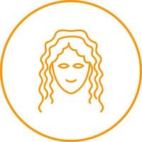 Hair Curly Vector Icon