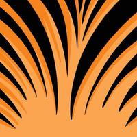 Orange and black tiger fur colored animal background vector wallpaper isolated on square template. Simple flat backdrop for social media template, paper and textile scarf print, wrapping paper, poster