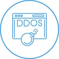 icono de vector de ataque ddos