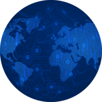 Modern Technology Globe Crop-out png