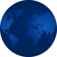 Modern Technology globe Crop-out png