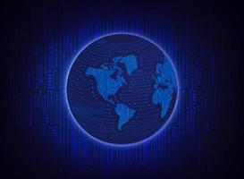 Modern Holographic Globe on Technology Background vector