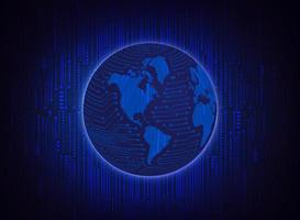 Modern Holographic Globe on Technology Background vector