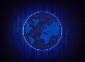 Modern Holographic Globe on Technology Background vector