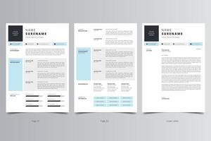 Resume Template, Professional Modern Resume Template, CV Template vector