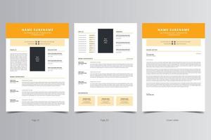 Resume Template, Professional Modern Resume Template, CV Template vector