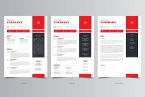 Resume Template, Professional Modern Resume Template, CV Template vector