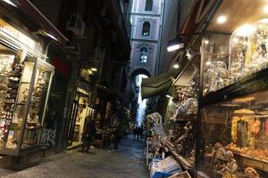 NAPLES, ITALY - FEBRUARY 1 2020 - old town street photo