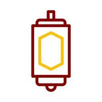 lantern icon duocolor red style ramadan illustration vector element and symbol perfect.