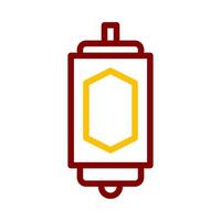 lantern icon duocolor red style ramadan illustration vector element and symbol perfect.