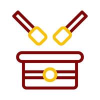bedug drum icon duocolor red style ramadan illustration vector element and symbol perfect.