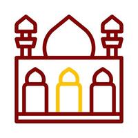 mosque icon duocolor red style ramadan illustration vector element and symbol perfect.