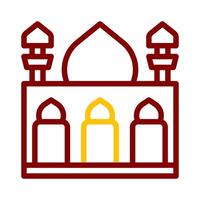 mosque icon duocolor red style ramadan illustration vector element and symbol perfect.