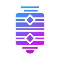 lantern icon gradient purple style chinese new year illustration vector perfect