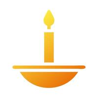 candle icon solid gradient yellow style ramadan illustration vector element and symbol perfect.