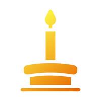 candle icon solid gradient yellow style ramadan illustration vector element and symbol perfect.